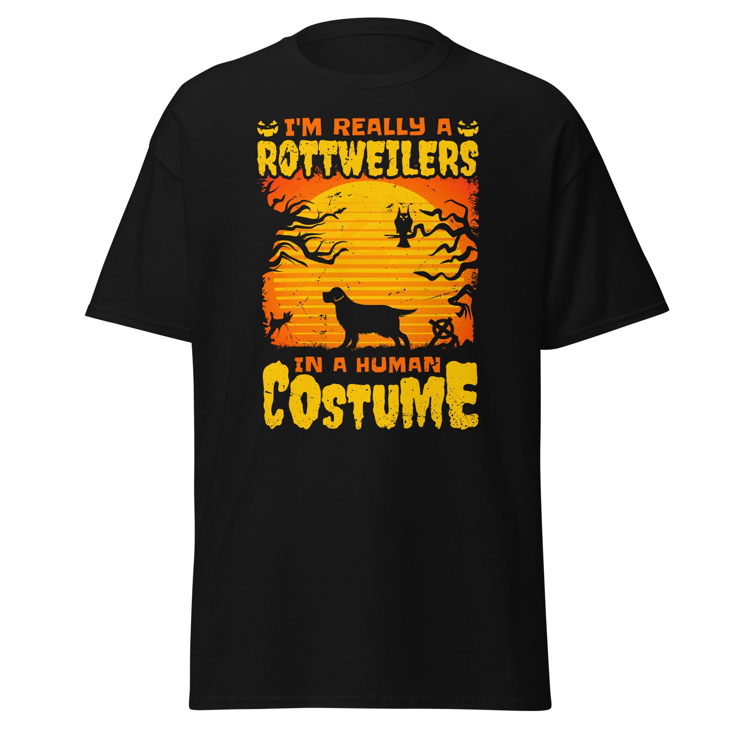 Soy realmente un ROTTWEILERS en un disfraz humano, camiseta de estilo suave de Halloween