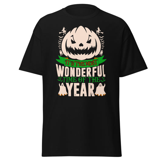 IT'S THE MOST WONDERFUL TIME OF THE YEAR , Halloween Design Soft Style Heavy Cotton T-Shirt