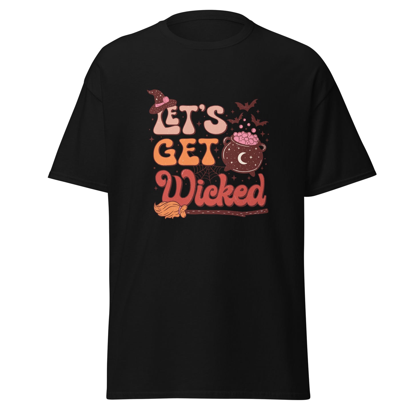 Let's Get Wicked, camiseta de algodón pesado de estilo suave con diseño de Halloween