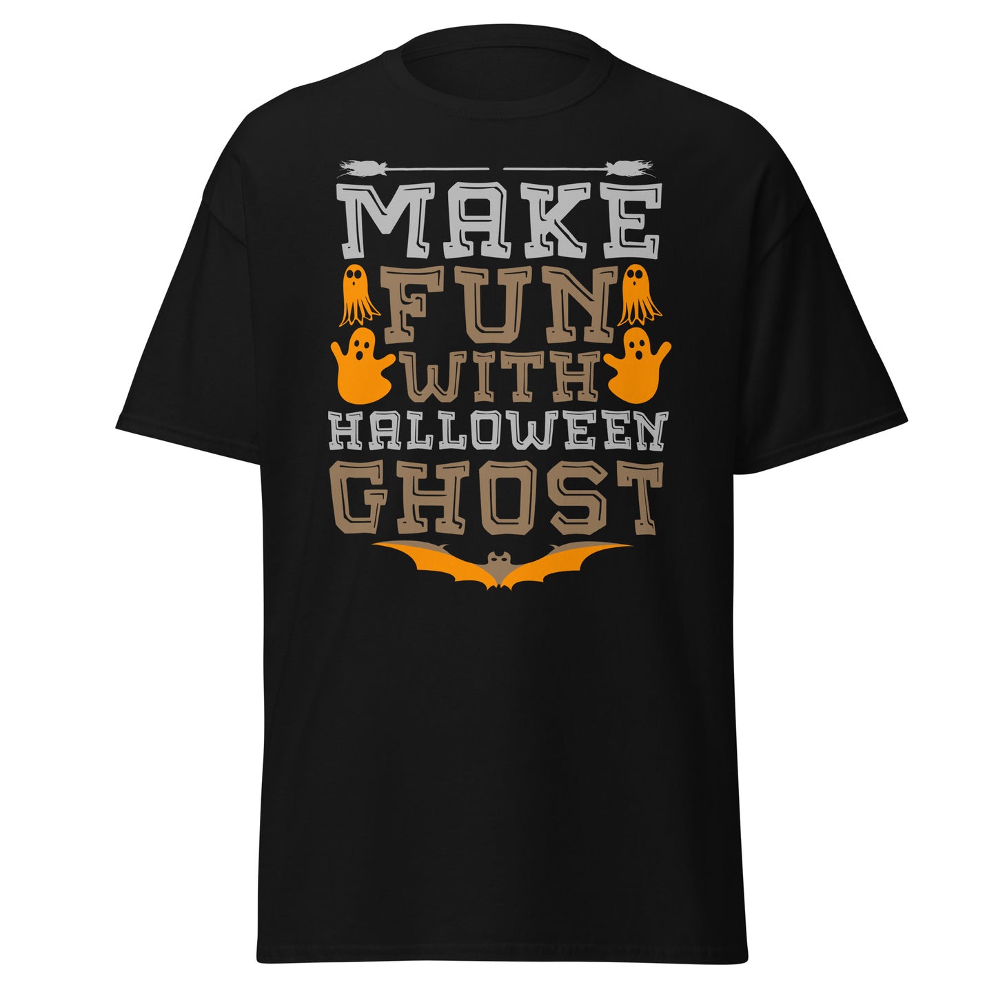 DIVIÉRTETE CON EL FANTASMA DE HALLOWEEN, camiseta de algodón pesado de estilo suave con diseño de Halloween