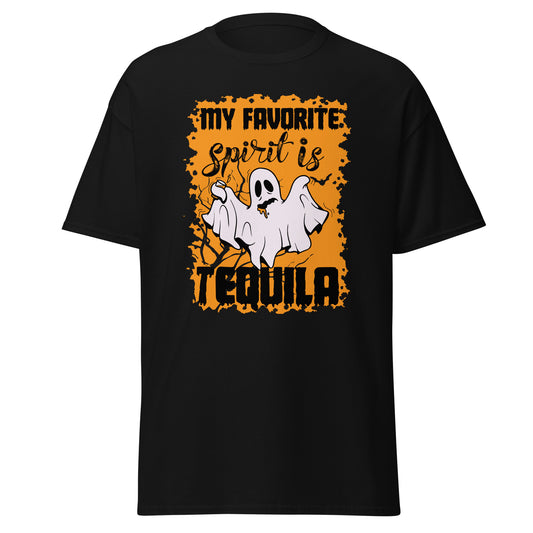 My Favorite Drinking Spirit is Tequila , Halloween Design Soft Style Heavy Cotton T-Shirt