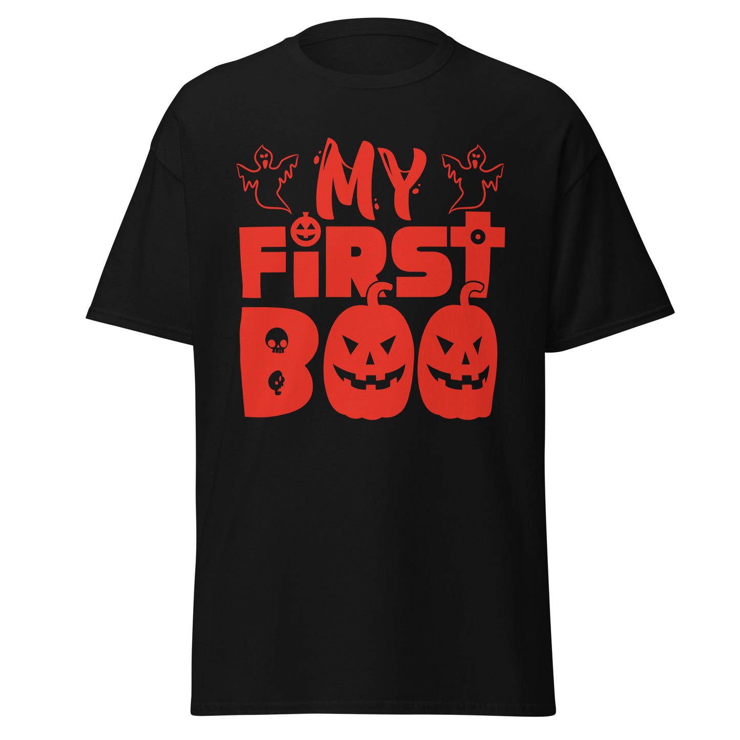 My First Boo, Halloween-Design, weiches T-Shirt aus schwerer Baumwolle