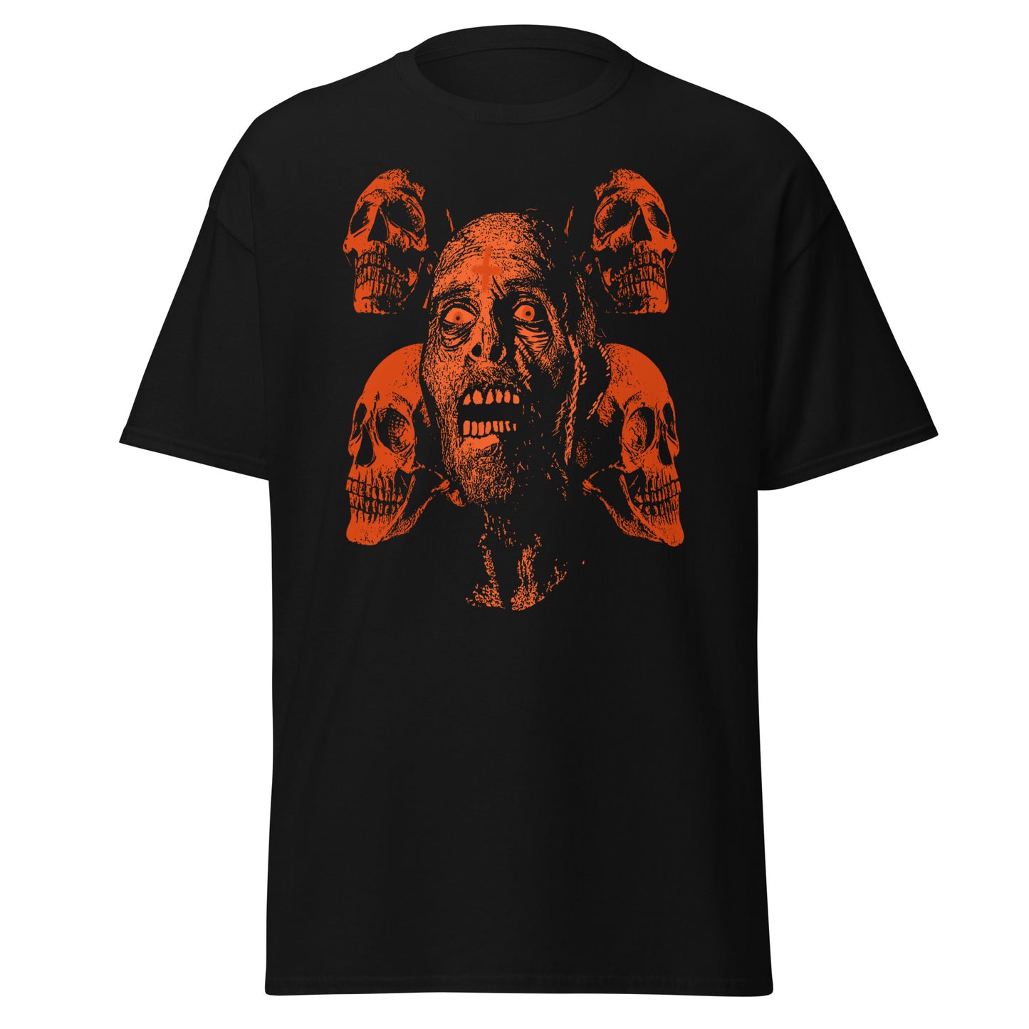 Punkrock &amp; Totenköpfe hässlich, Halloween-Design, weicher Stil, schweres Baumwoll-T-Shirt