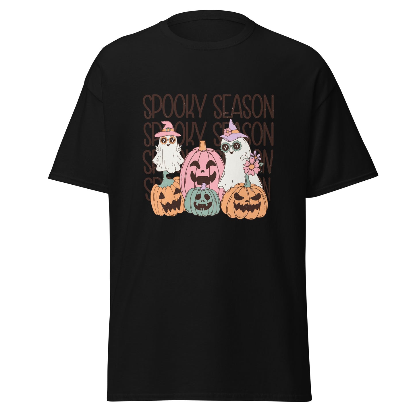 Gruselige Jahreszeit, Halloween-Design, weiches T-Shirt aus schwerer Baumwolle