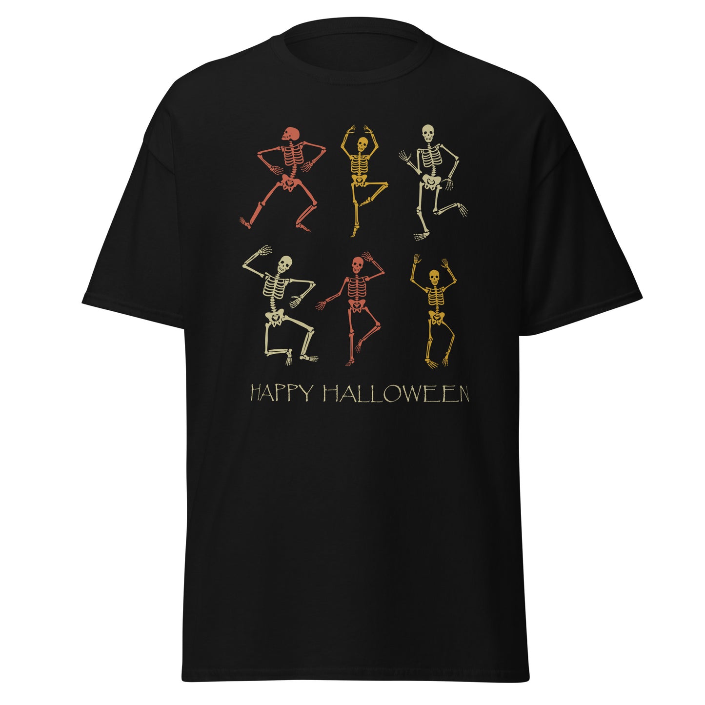 skeleton dancing , Halloween Design Soft Style Heavy Cotton T-Shirt