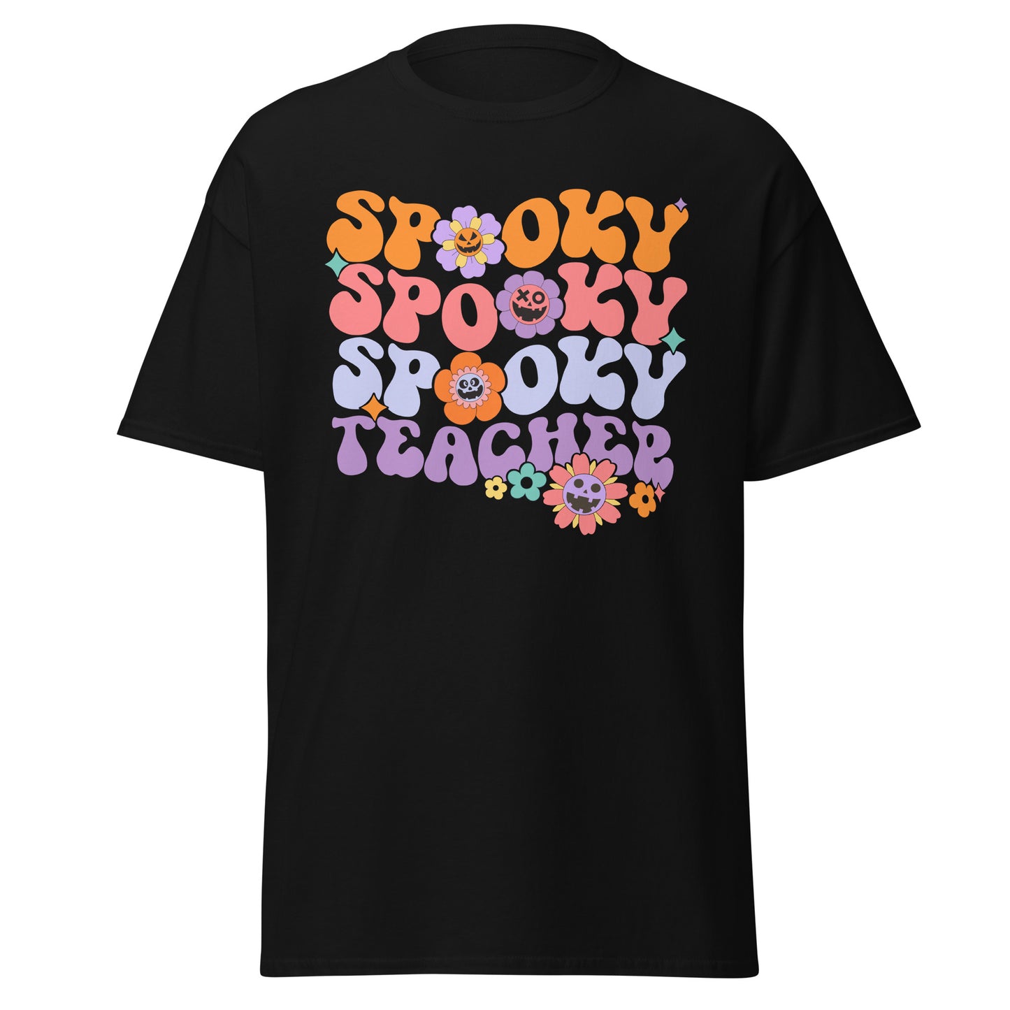 Spooky Teacher , Halloween Design Soft Style Heavy Cotton T-Shirt