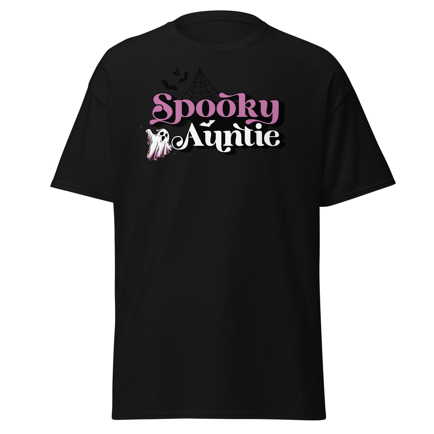 SPOOKY Auntie, camiseta de algodón pesado de estilo suave con diseño de Halloween