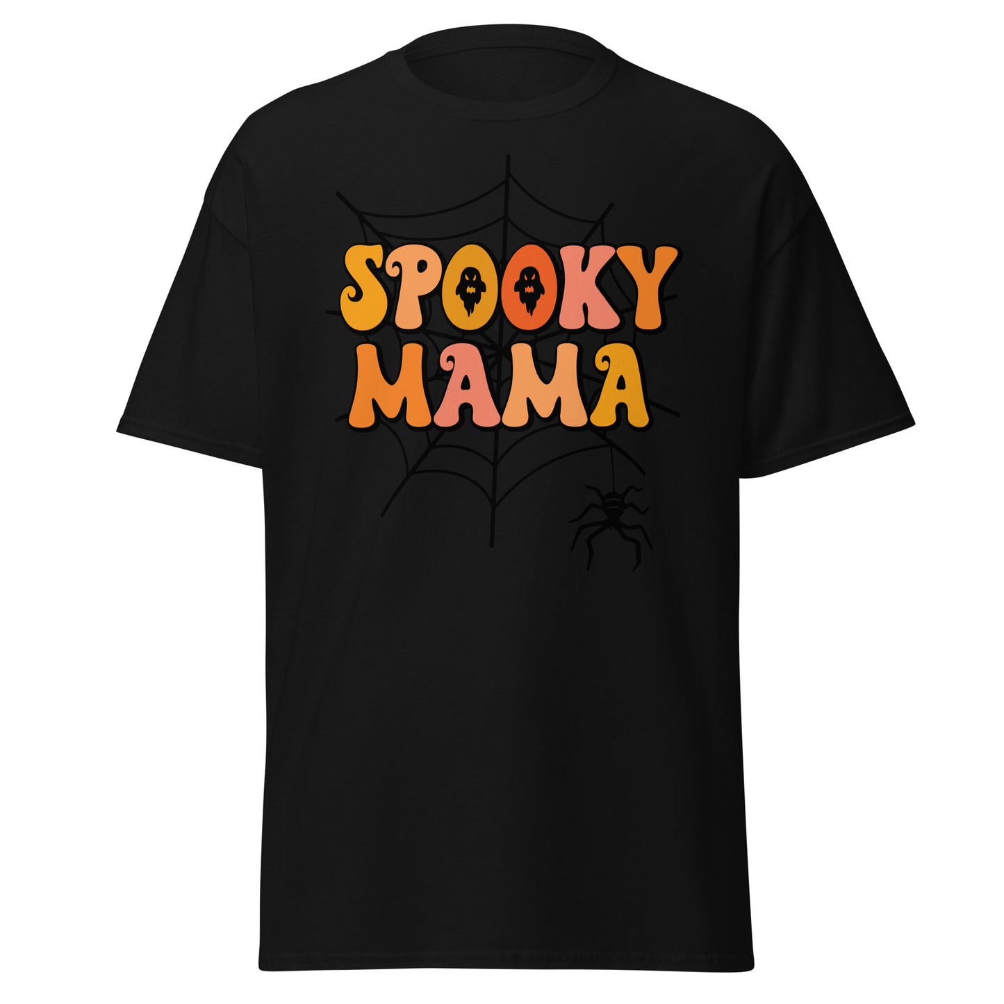 SPOOKY MaMa, camiseta de algodón pesado de estilo suave con diseño de Halloween