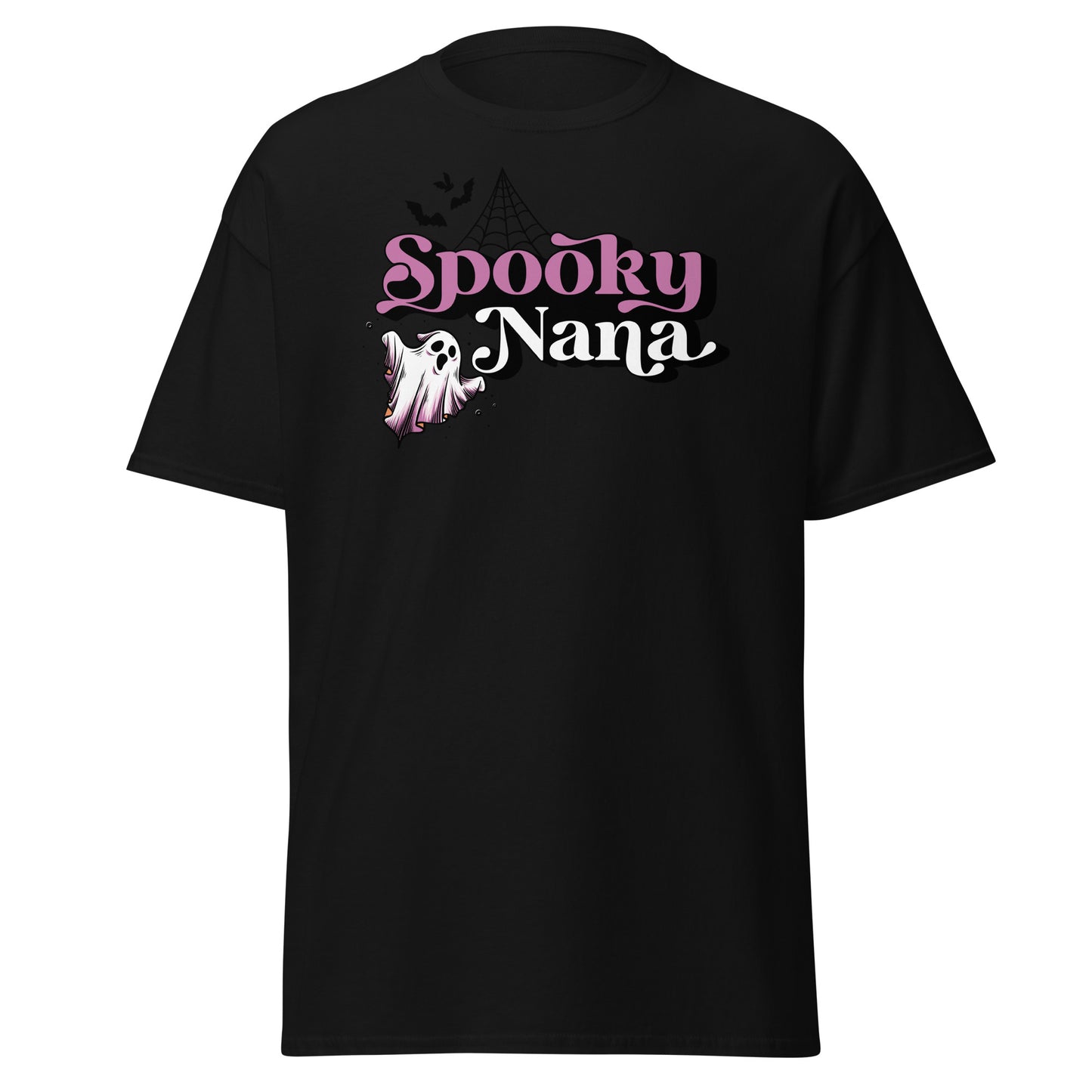 Gruselige Nana, Halloween-Design, weiches T-Shirt aus schwerer Baumwolle