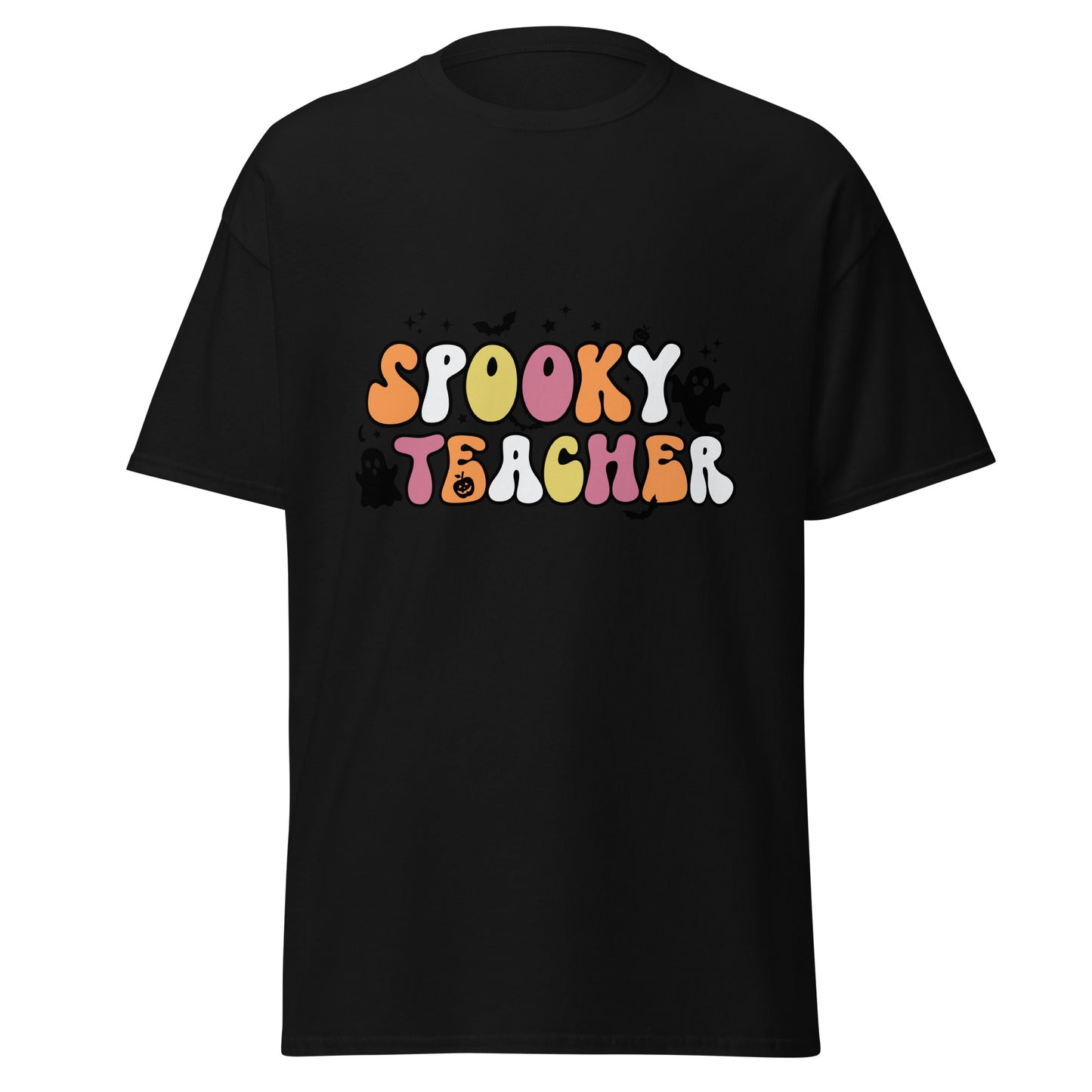 Spooky Teacher, camiseta de algodón pesado de estilo suave con diseño de Halloween