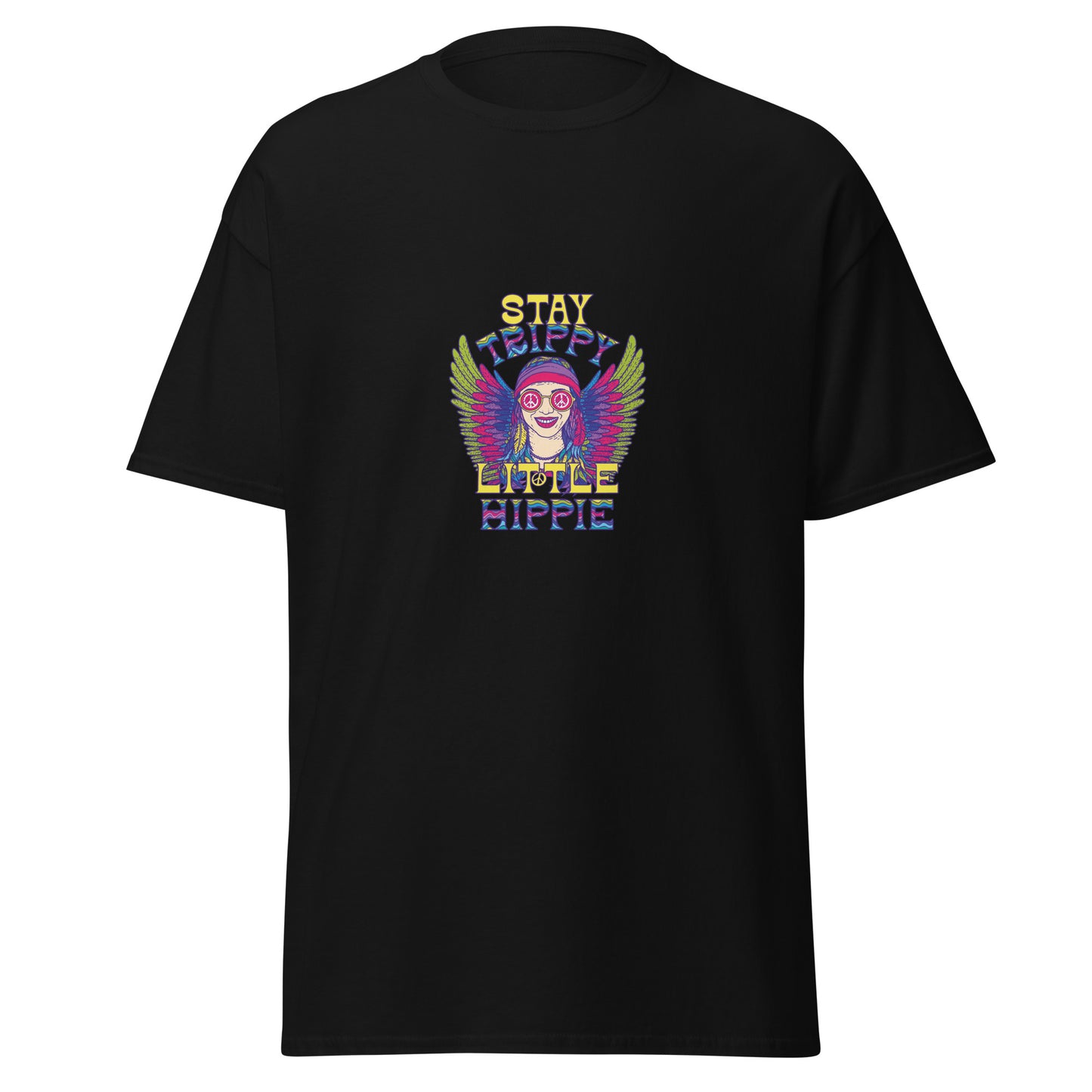 Stay Trippy Little Hippie, weiches T-Shirt aus schwerer Baumwolle im Halloween-Design