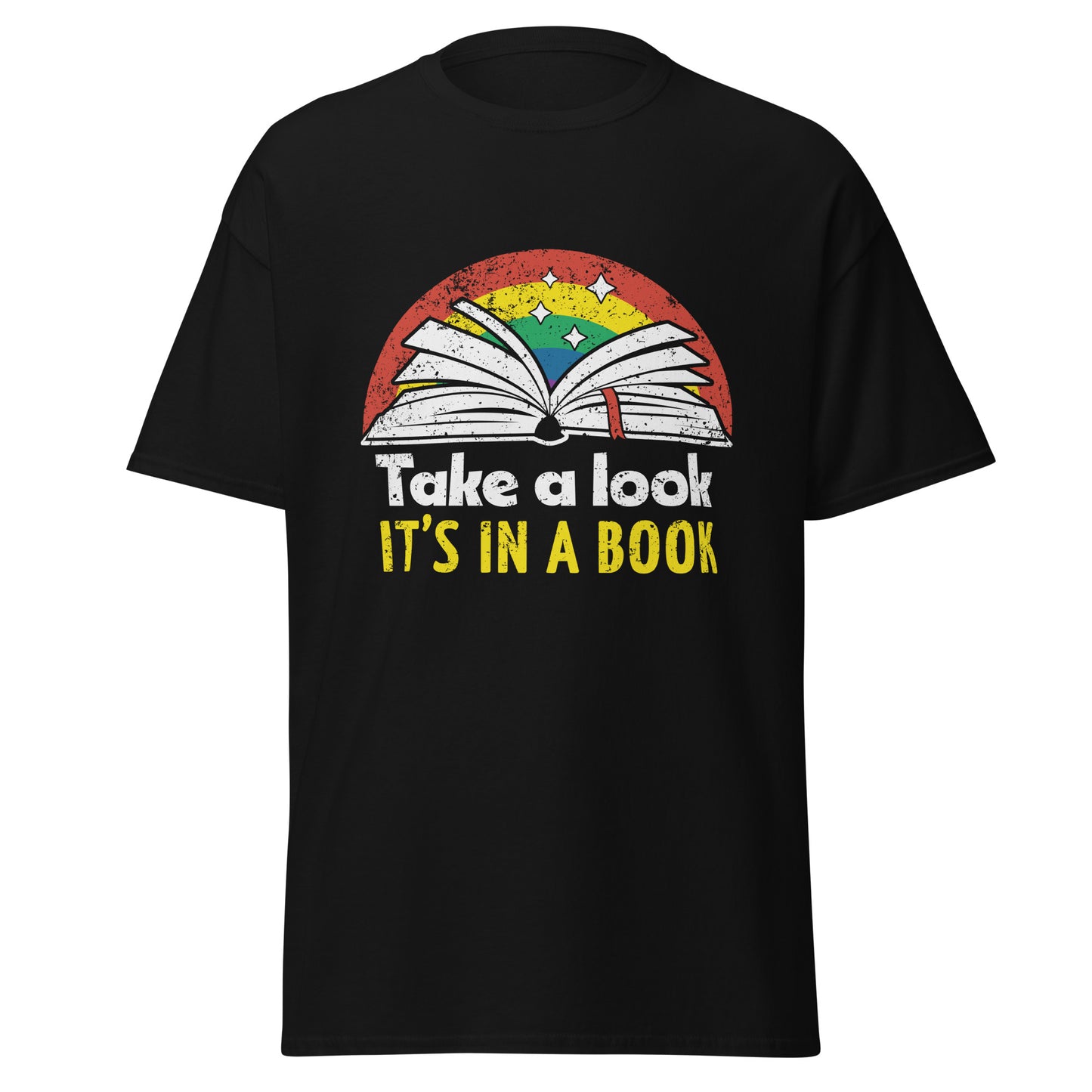 Eche un vistazo a su libro Retro Rainbow, camiseta de algodón pesado de estilo suave con diseño de Halloween