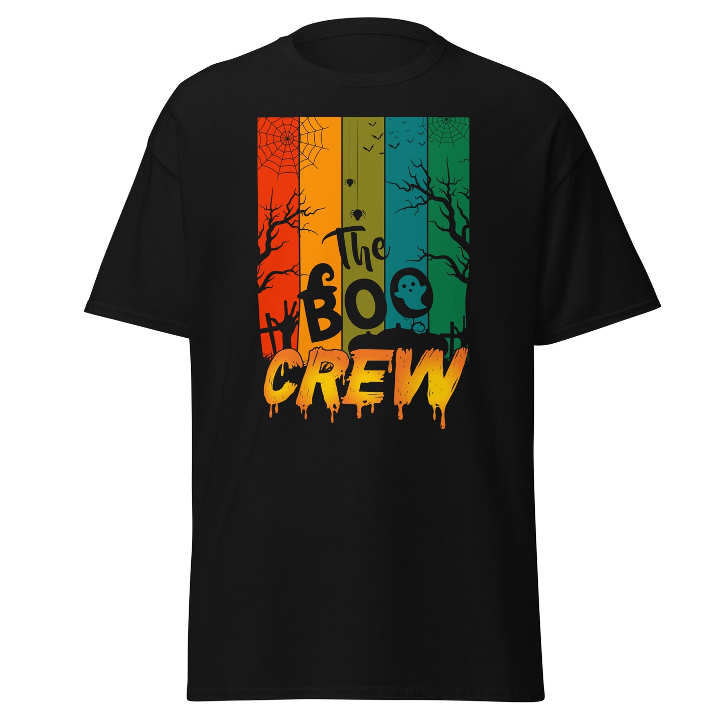 THE BOO CREW, Camiseta de algodón pesado de estilo suave con diseño de Halloween