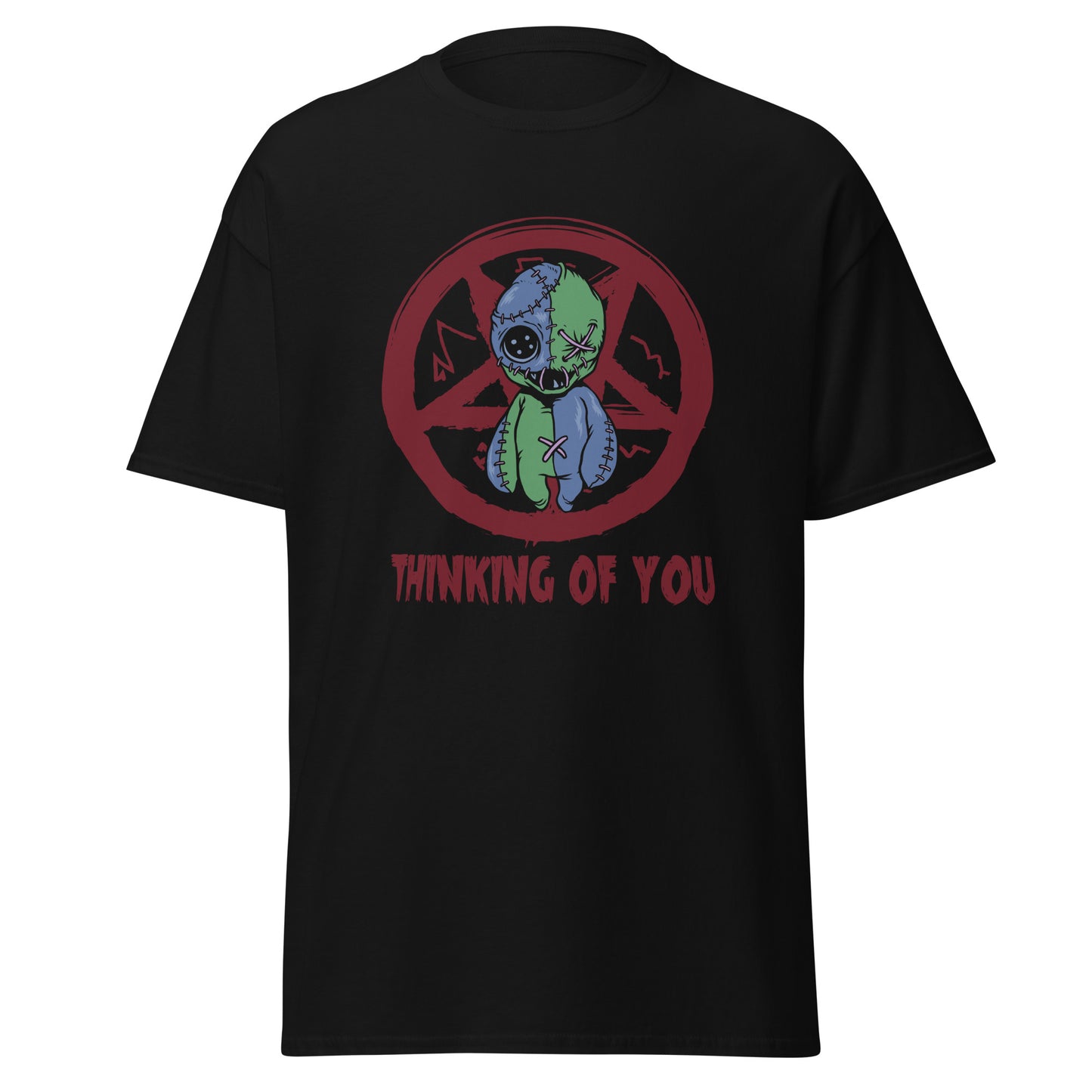 Thinking of You Voodoo Doll , Halloween Design Soft Style Heavy Cotton T-Shirt