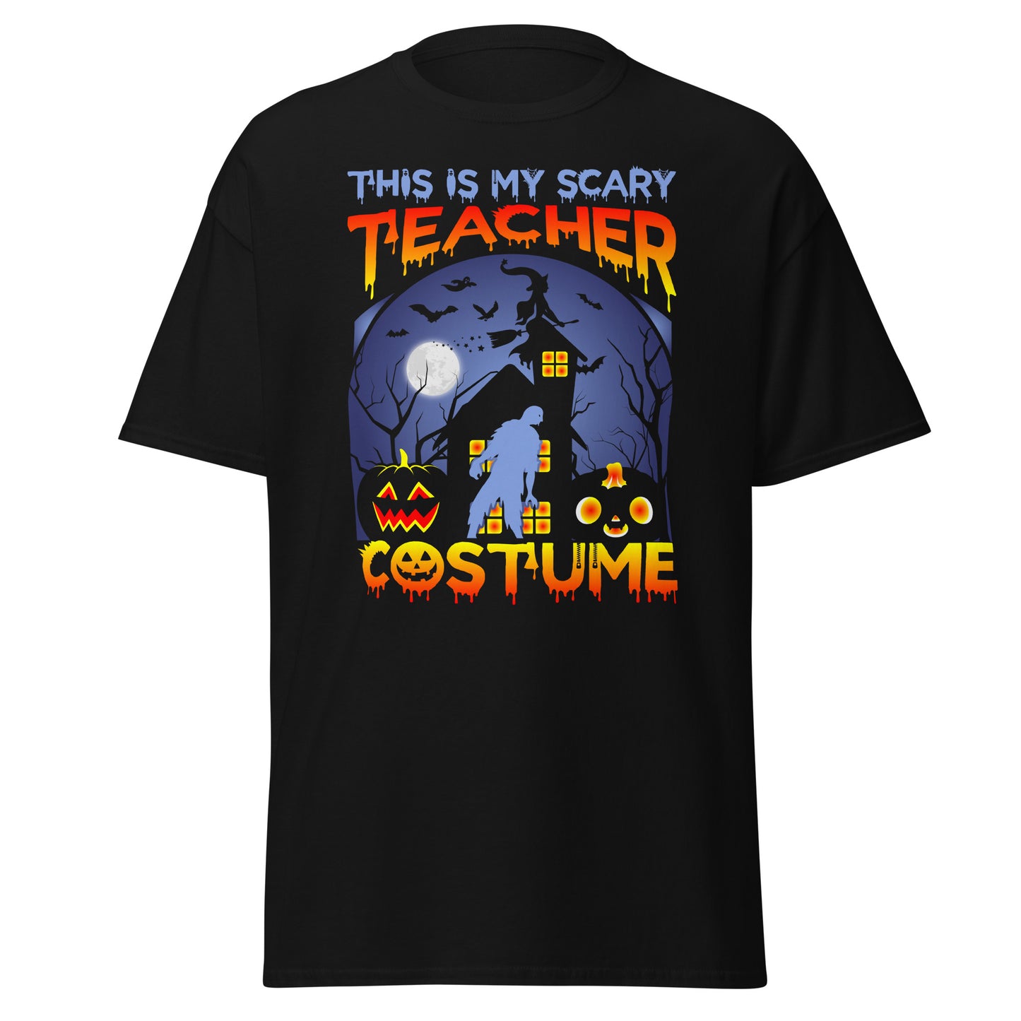 Este es mi disfraz de profesor aterrador, camiseta de algodón pesado de estilo suave con diseño de Halloween