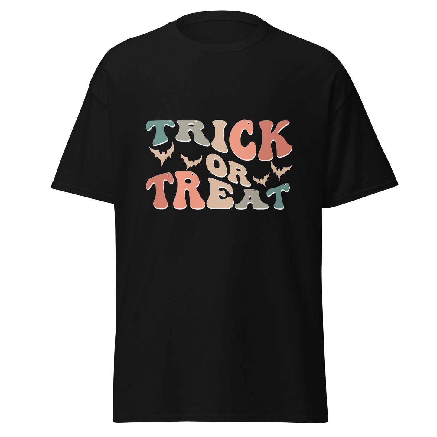 Truco o amenaza, camiseta de algodón pesado de estilo suave con diseño de Halloween