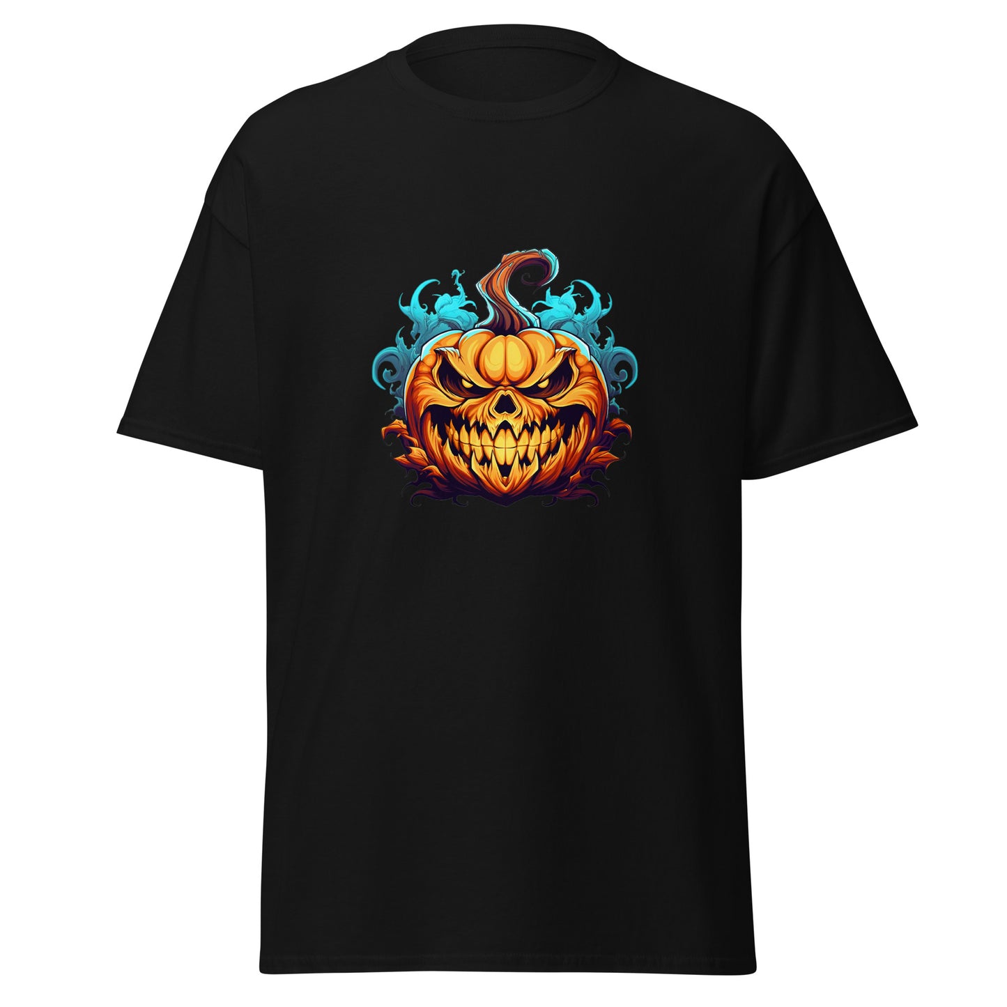 Aquarell-Halloween-Kürbis, Halloween-Design, weiches T-Shirt aus schwerer Baumwolle