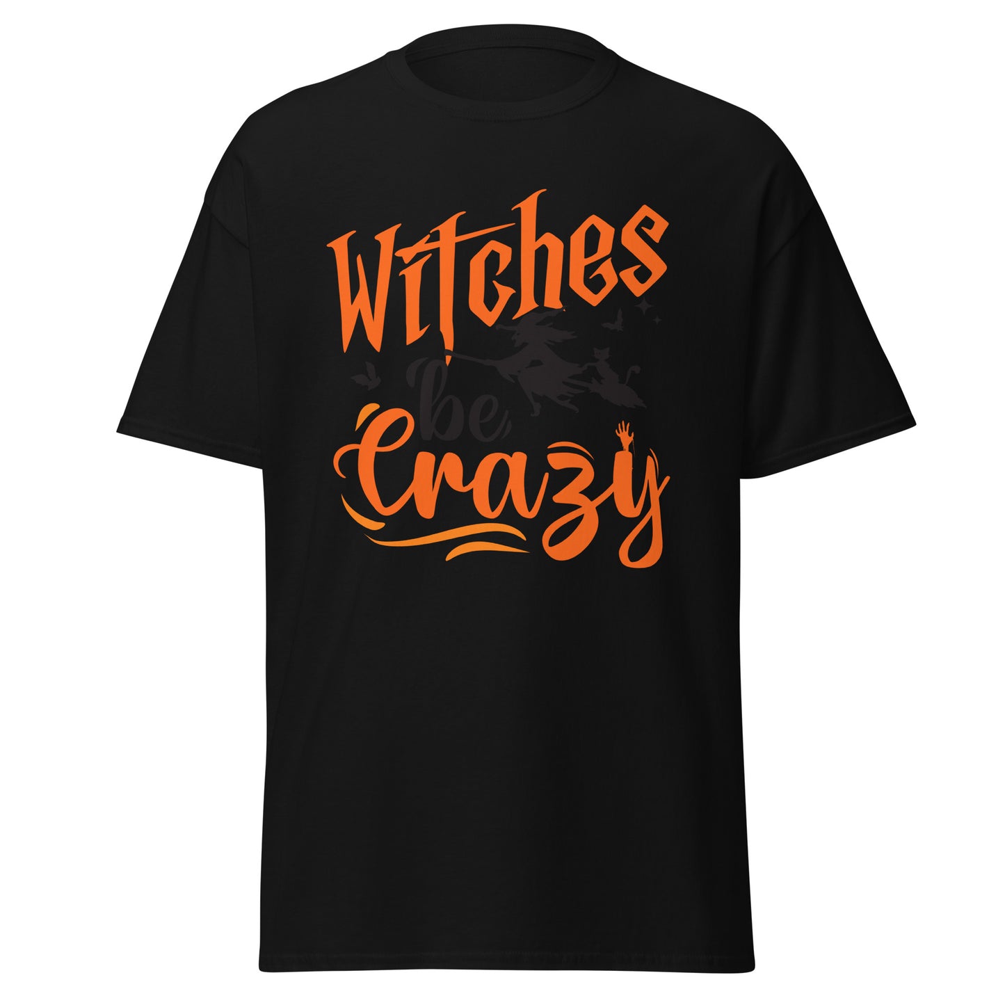 Witches Be Crazy, Halloween-Design, weiches T-Shirt aus schwerer Baumwolle