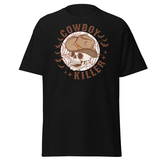 Spooky Vibes: Scary Cowboy Killer Skull Tee