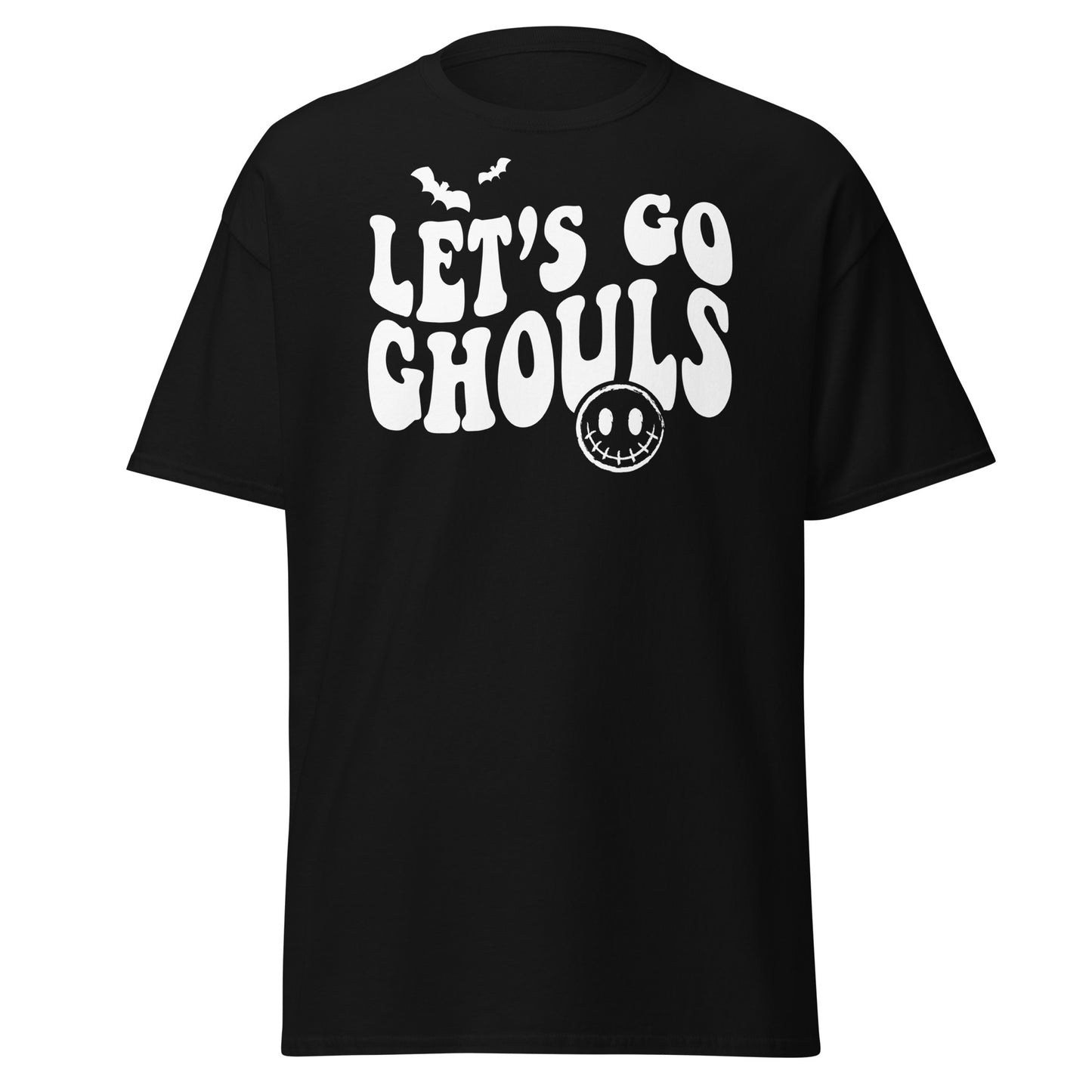 LETS GO GHOULS, camiseta de algodón pesado de estilo suave con diseño de Halloween