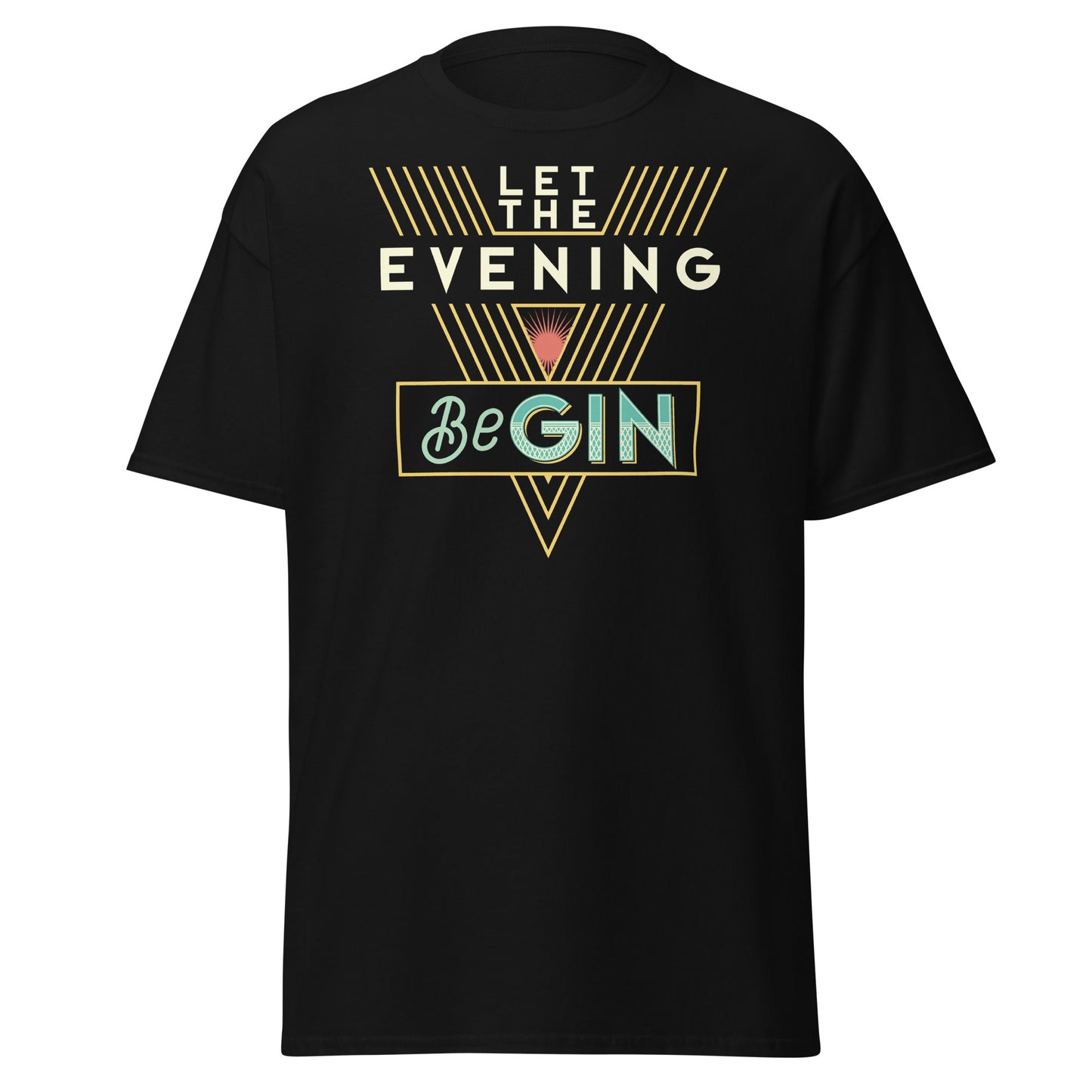 Let The Evening Be Gin & Tonic , Halloween Design Soft Style Heavy Cotton T-Shirt