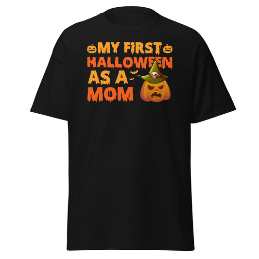 Mi primer Halloween como mamá, camiseta de algodón pesado de estilo suave con diseño de Halloween