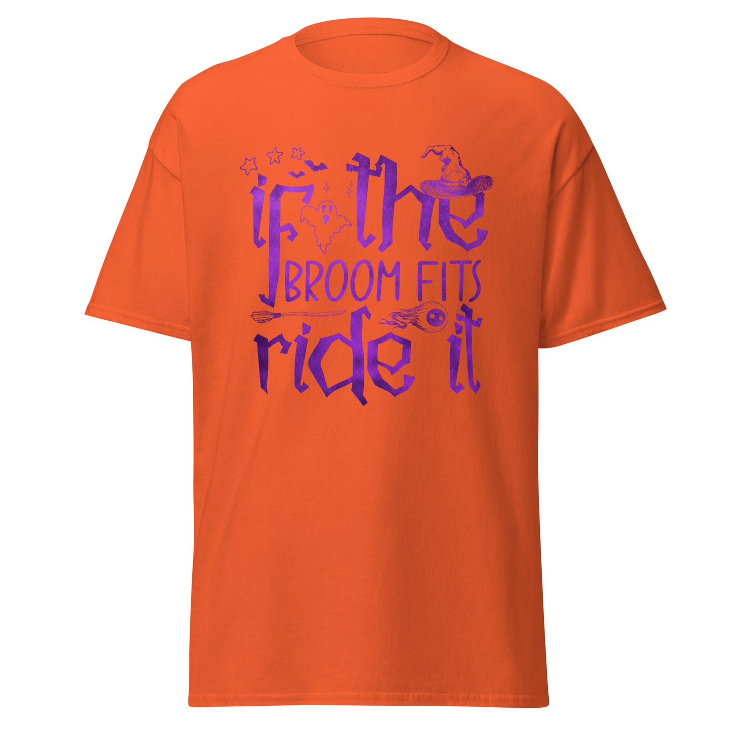 If The Broom Fits Ride It, camiseta de estilo suave de Halloween