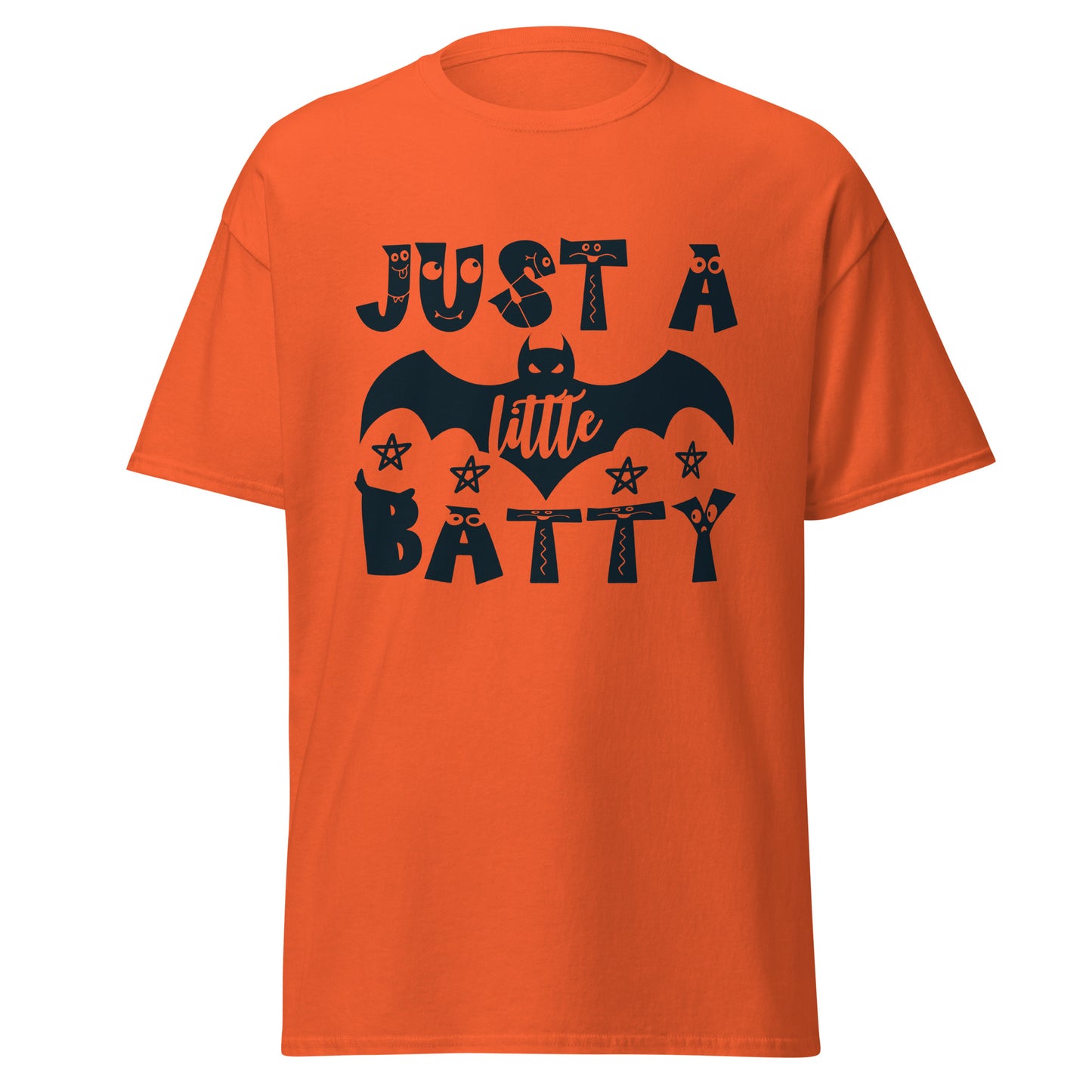 Just A Little Batty, weiches T-Shirt aus schwerer Baumwolle im Halloween-Design