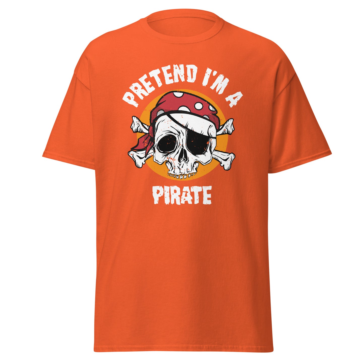 Stellen Sie sich vor, ich wäre ein Pirat, weiches T-Shirt aus schwerer Baumwolle im Halloween-Design