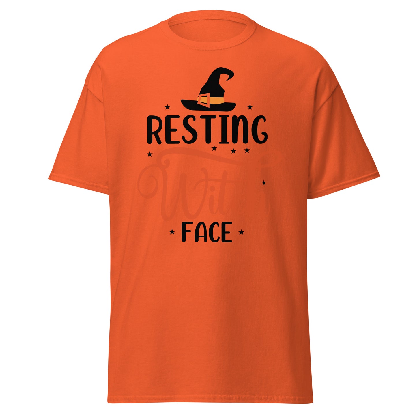 resting witch face , Halloween Design Soft Style Heavy Cotton T-Shirt