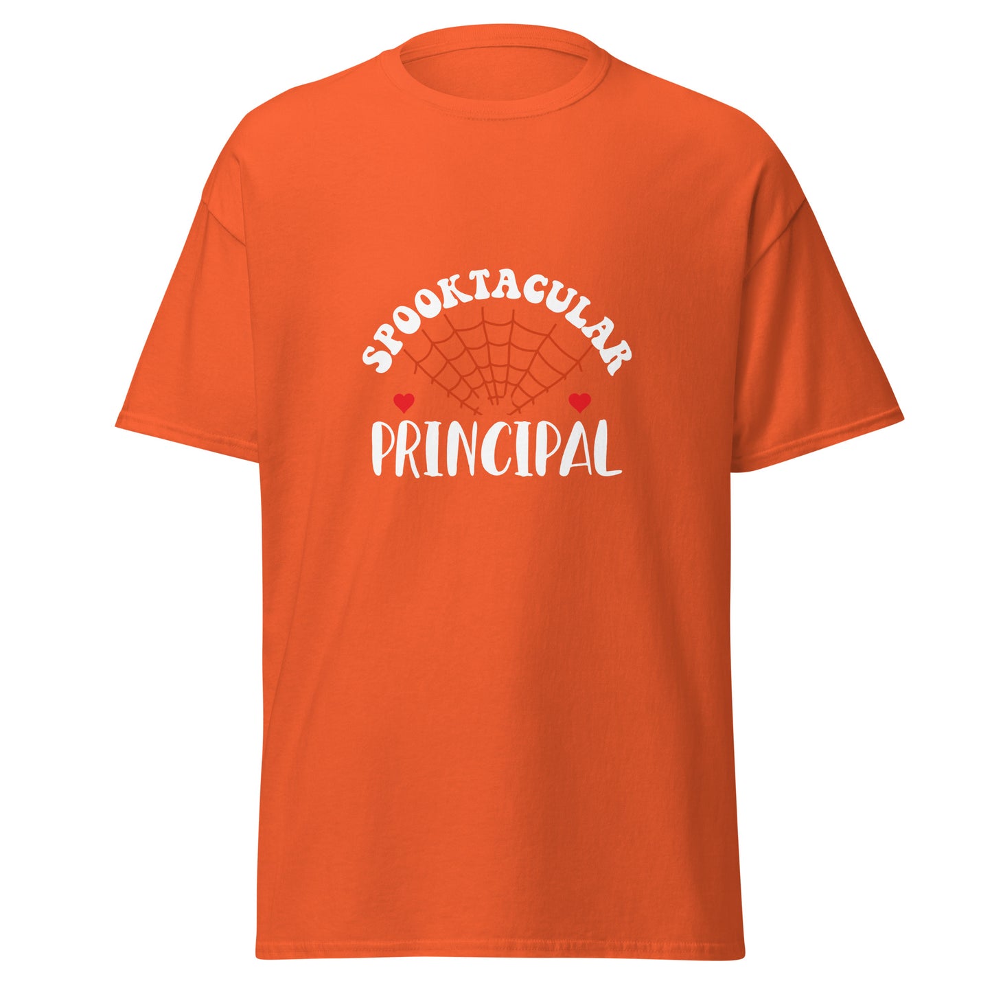 SpookTacular Principal, Camiseta de algodón pesado de estilo suave con diseño de Halloween