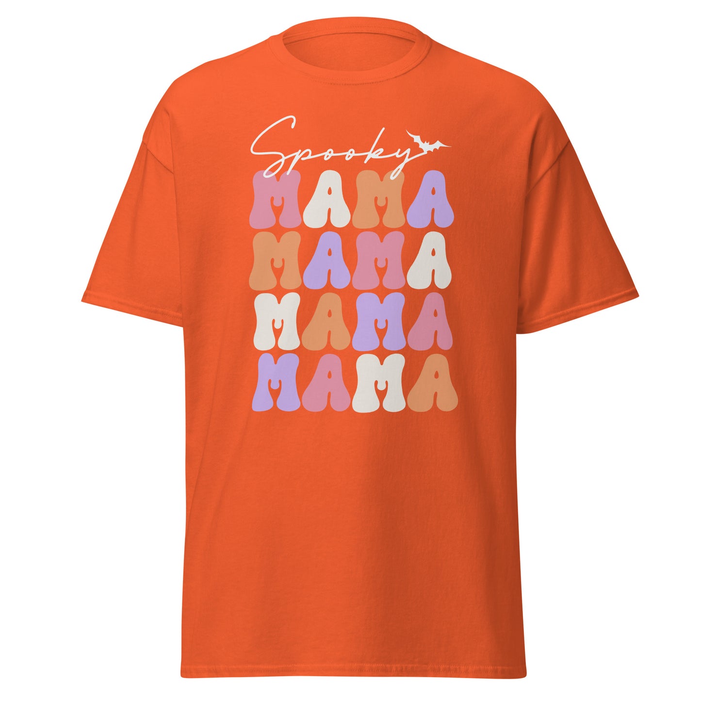 SPOOKY MAMA , Halloween Design Soft Style Heavy Cotton T-Shirt