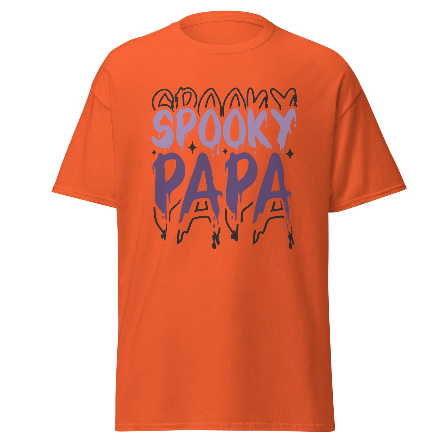 SPOOKY PAPA , Halloween Design Soft Style Heavy Cotton T-Shirt