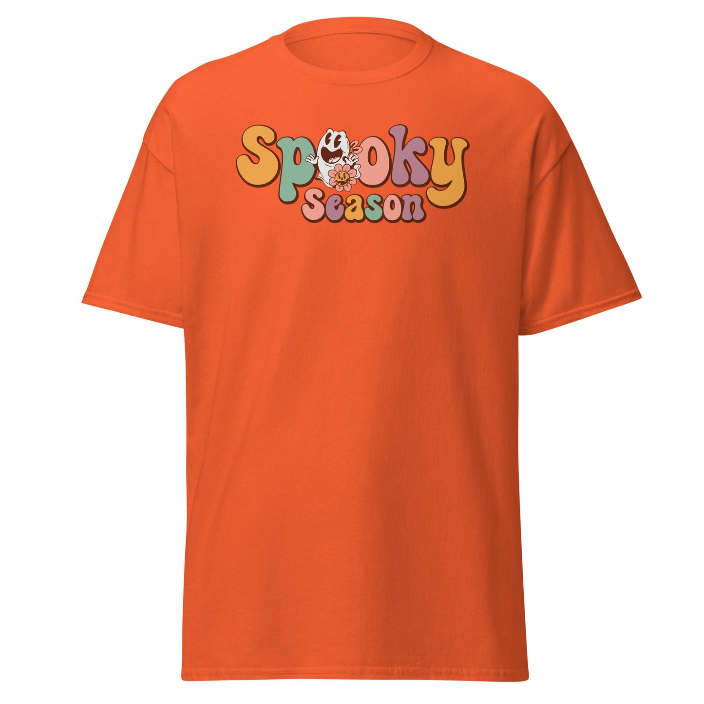 Spooky Season, Halloween Ghost , Halloween Design Soft Style Heavy Cotton T-Shirt