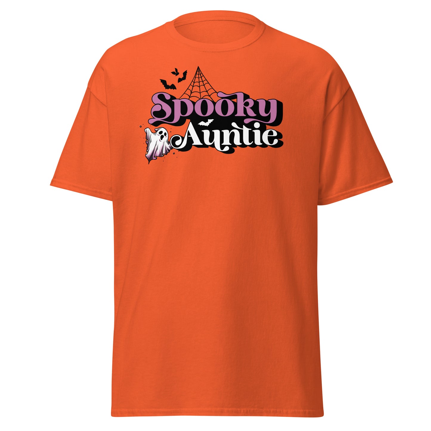 SPOOKY Auntie, camiseta de algodón pesado de estilo suave con diseño de Halloween