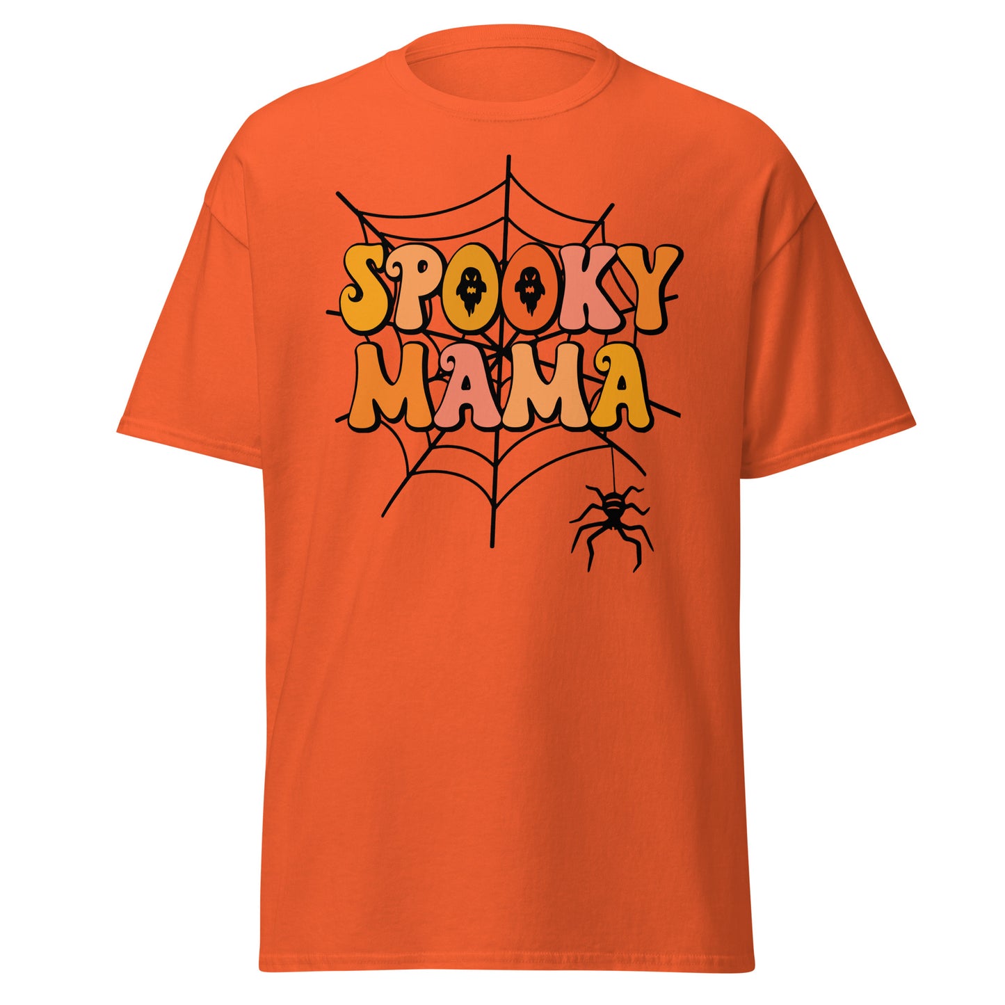 SPOOKY MaMa, camiseta de algodón pesado de estilo suave con diseño de Halloween