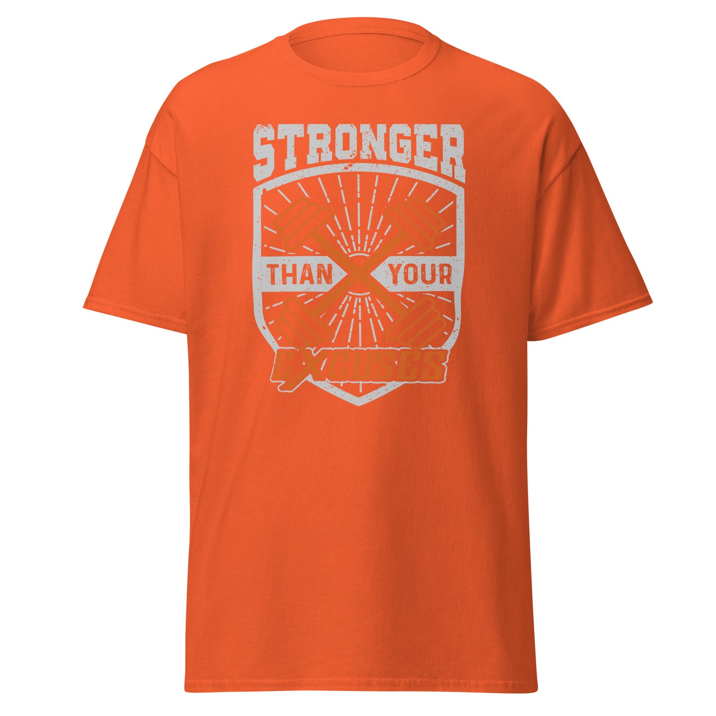 Stronger than your Excuses, GYM , Halloween Design Soft Style Heavy Cotton T-Shirt