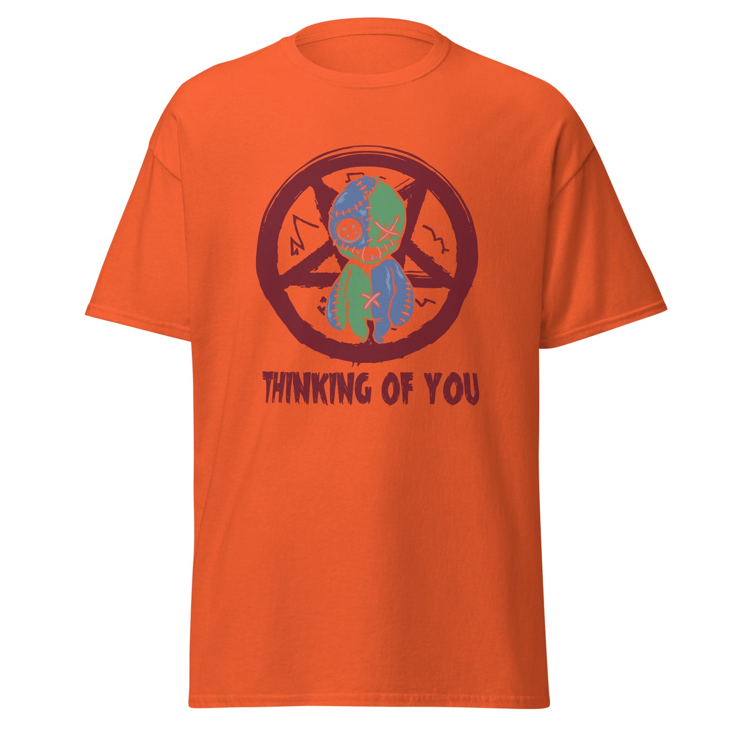 Thinking of You Voodoo Doll, camiseta de algodón pesado de estilo suave con diseño de Halloween