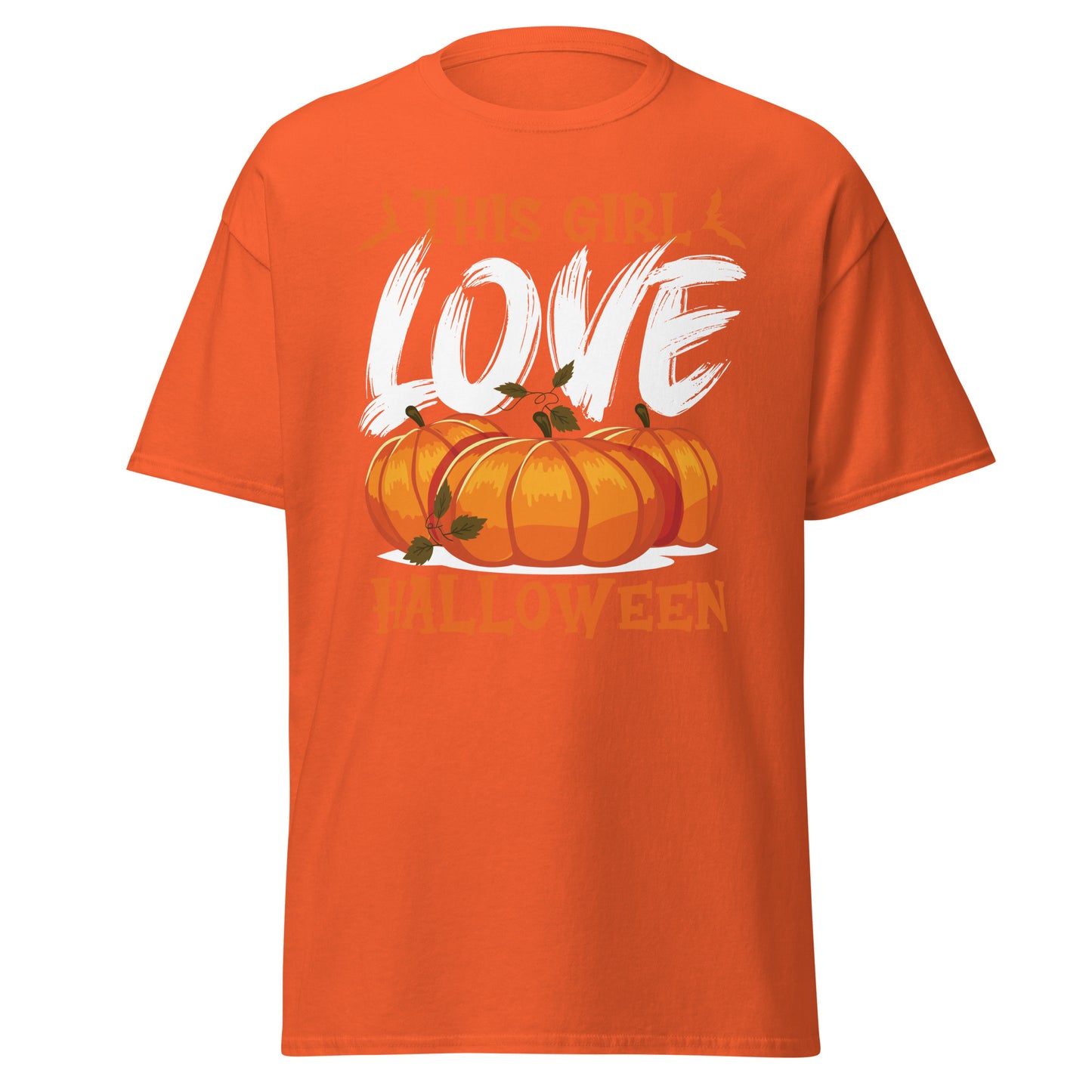 This Girl Love Halloween , Halloween Design Soft Style Heavy Cotton T-Shirt