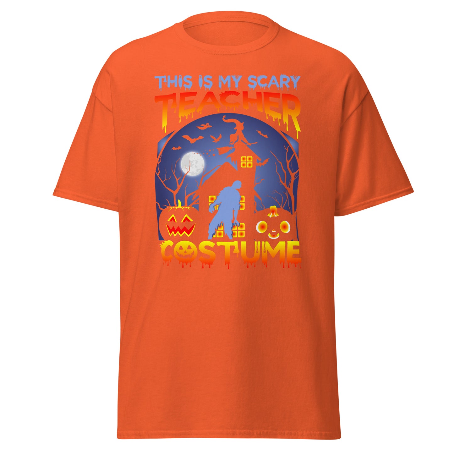 This is My Scary Teacher Costume , Halloween Design Soft Style Heavy Cotton T-Shirt