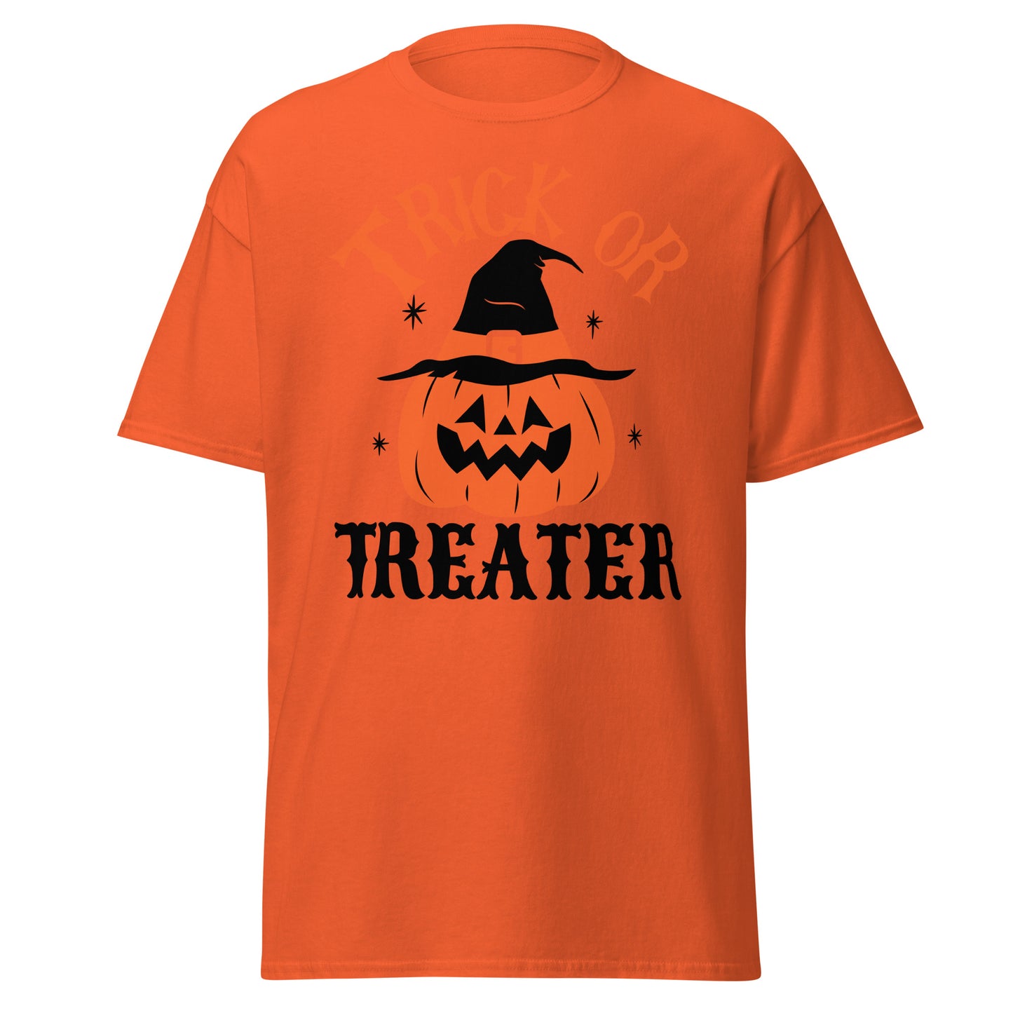 Treat Or Treater, camiseta de algodón pesado de estilo suave con diseño de Halloween