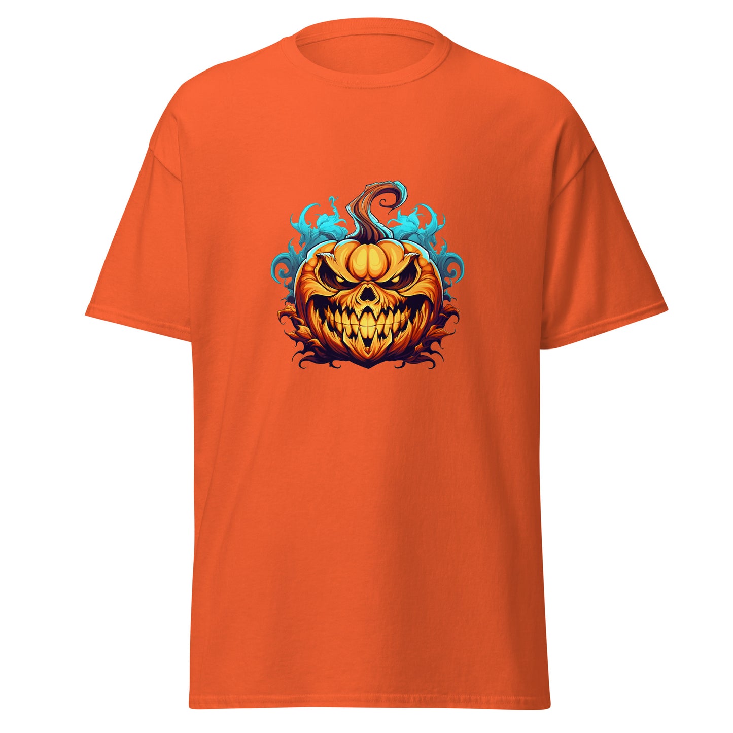 Aquarell-Halloween-Kürbis, Halloween-Design, weiches T-Shirt aus schwerer Baumwolle