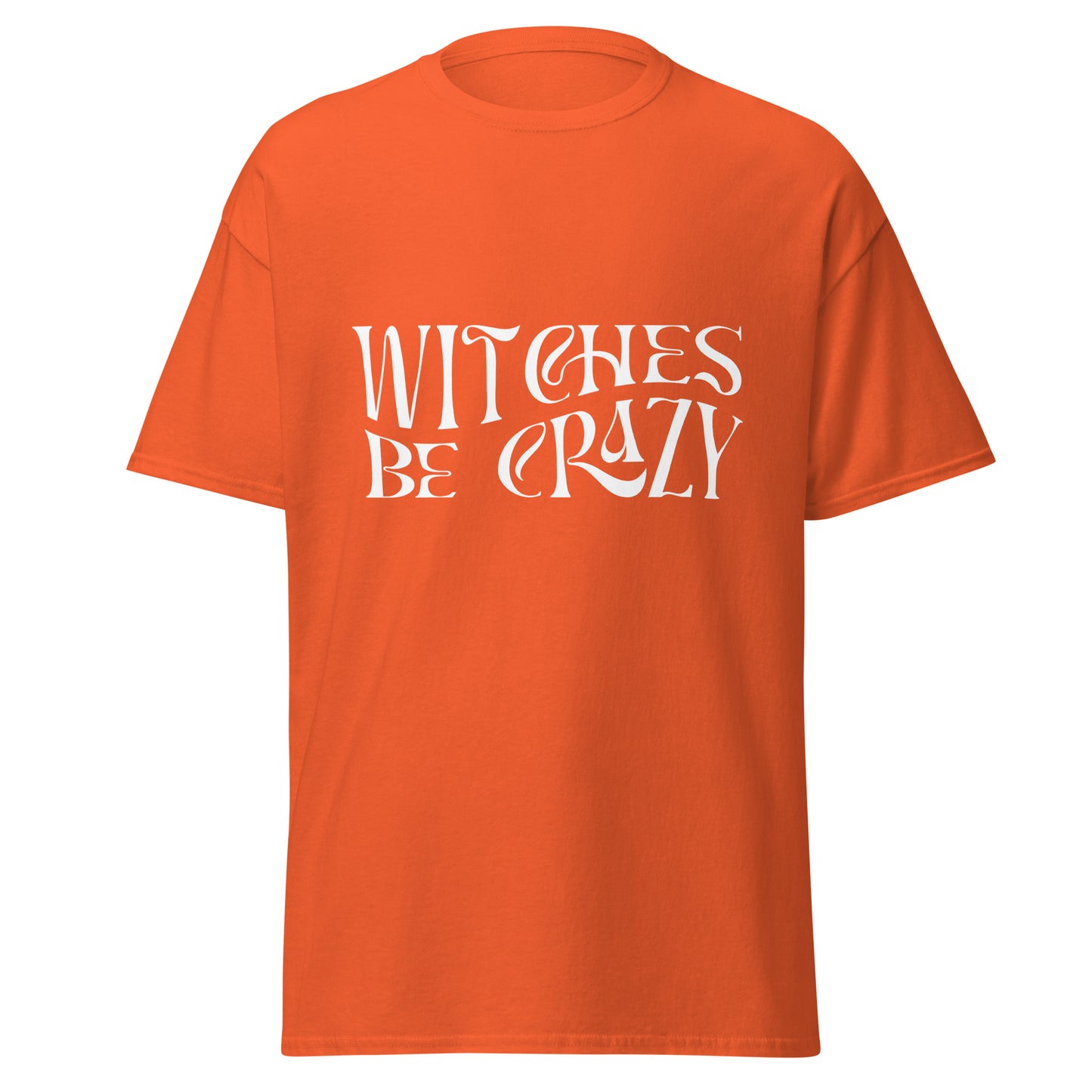 Witches Be Crazy , Halloween Design Soft Style Heavy Cotton T-Shirt