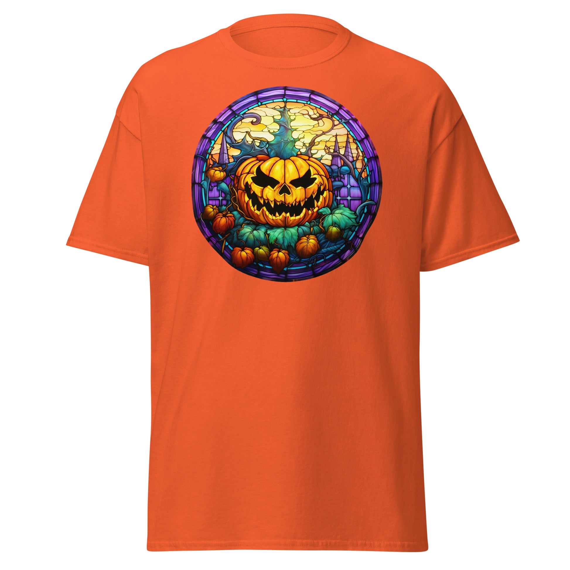 Spooky Vibes with Halloween Stained Glass Tee