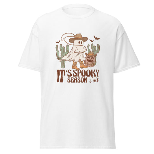 It is Spooky Season y'all, Texan Halloween Cowboy, camiseta de estilo suave de Halloween