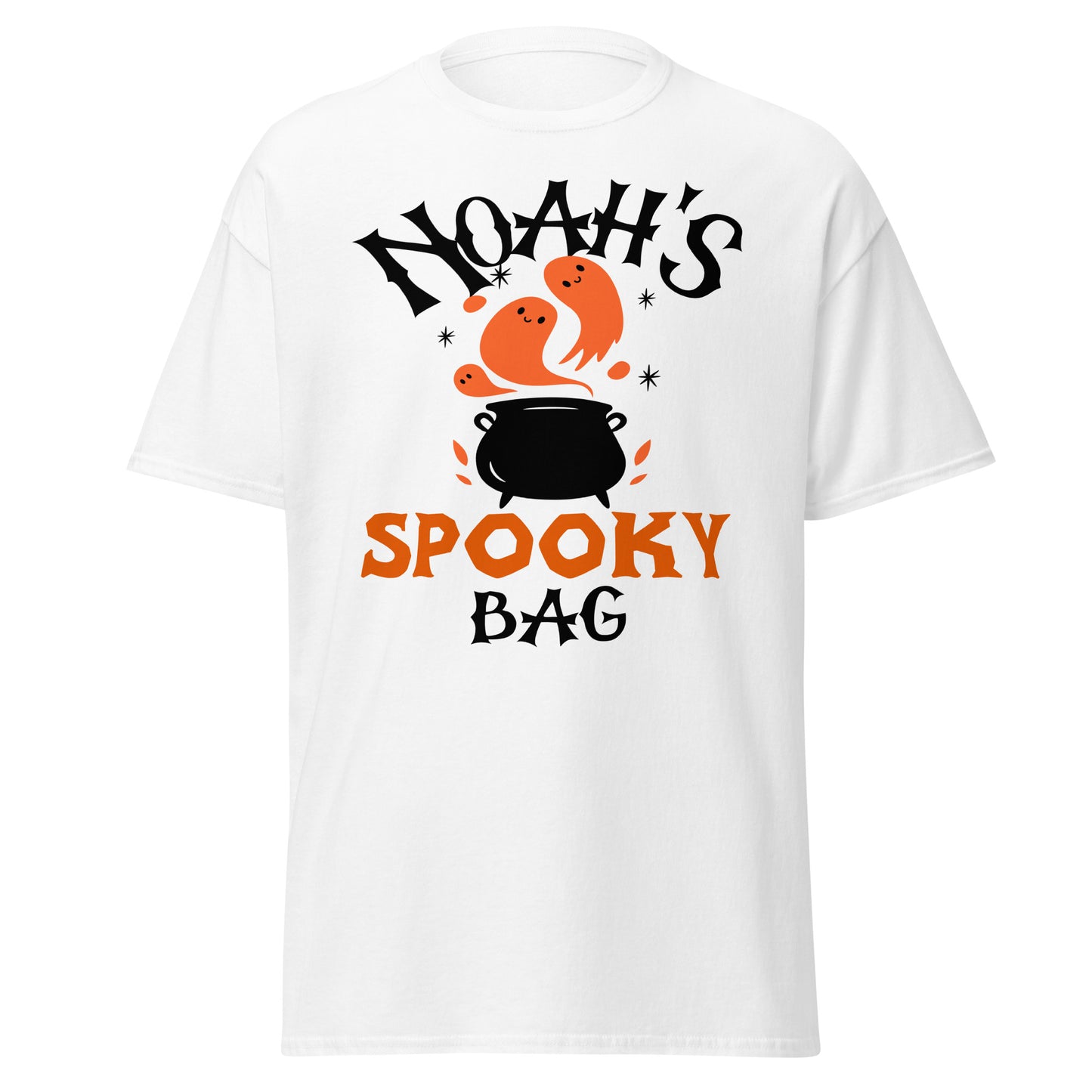 Noah's Spooky Bag, camiseta de algodón pesado de estilo suave con diseño de Halloween