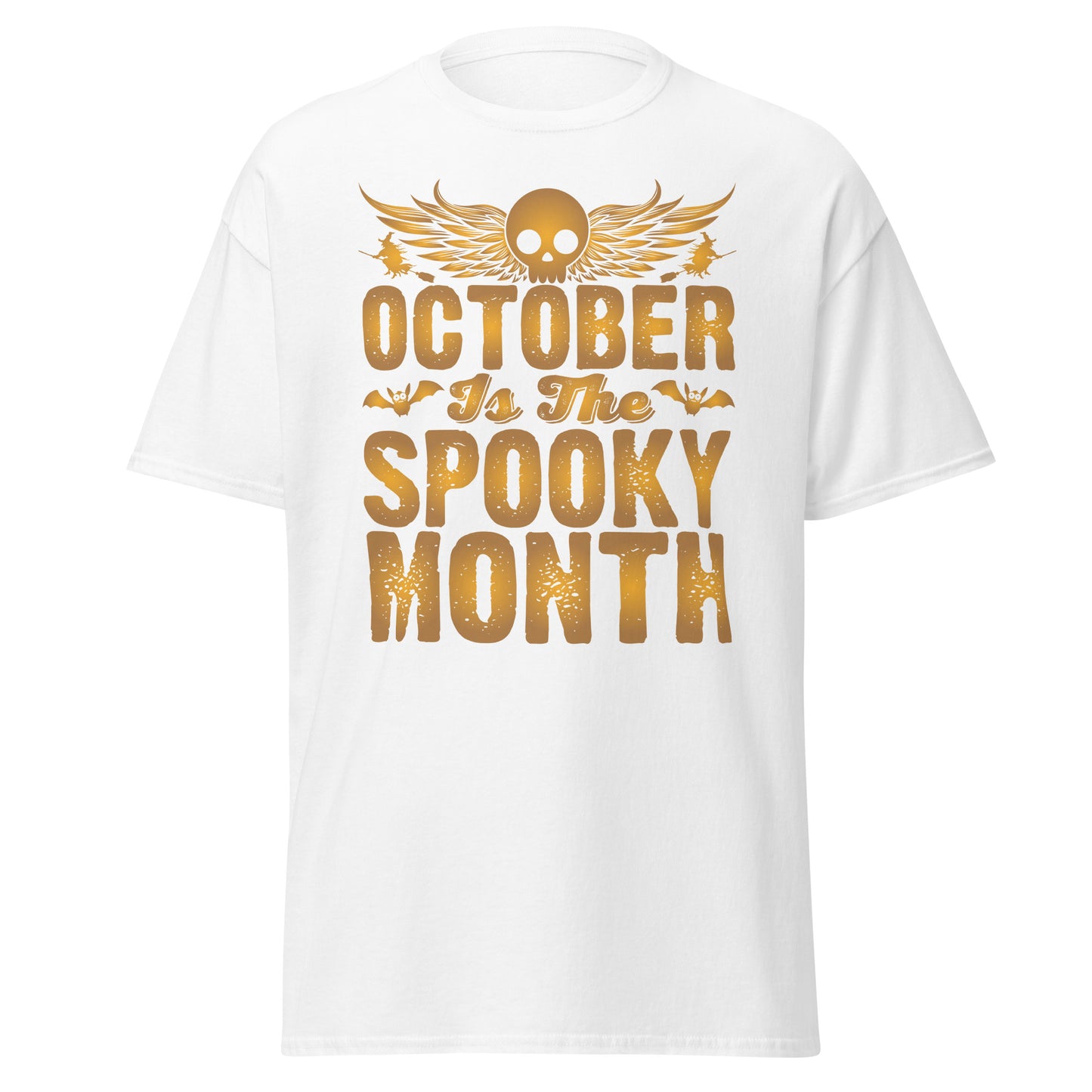 OCTUBRE ES EL MES ESPORROSO, Camiseta de algodón pesado de estilo suave con diseño de Halloween