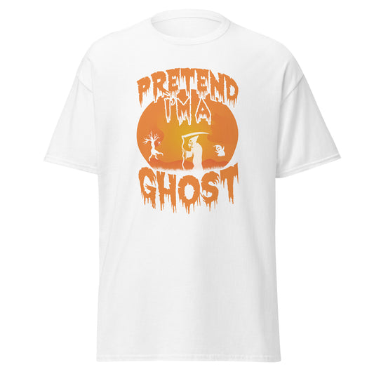 Tu so, als wäre ich ein Geist, weiches T-Shirt aus schwerer Baumwolle im Halloween-Design