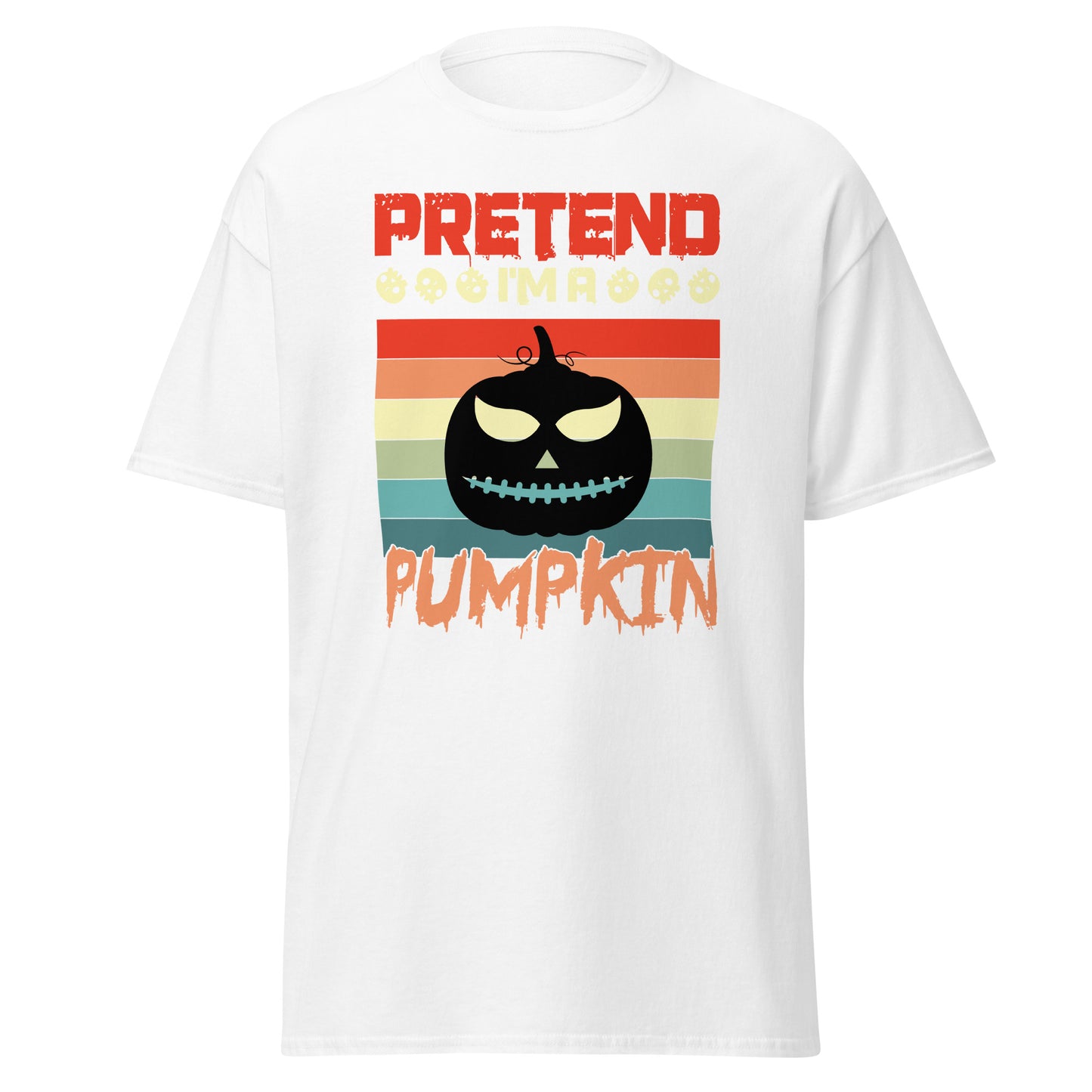 pretend im pumpkin , Halloween Design Soft Style Heavy Cotton T-Shirt