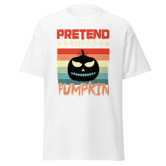 Pretend im Pumpkin, camiseta de algodón pesado de estilo suave con diseño de Halloween